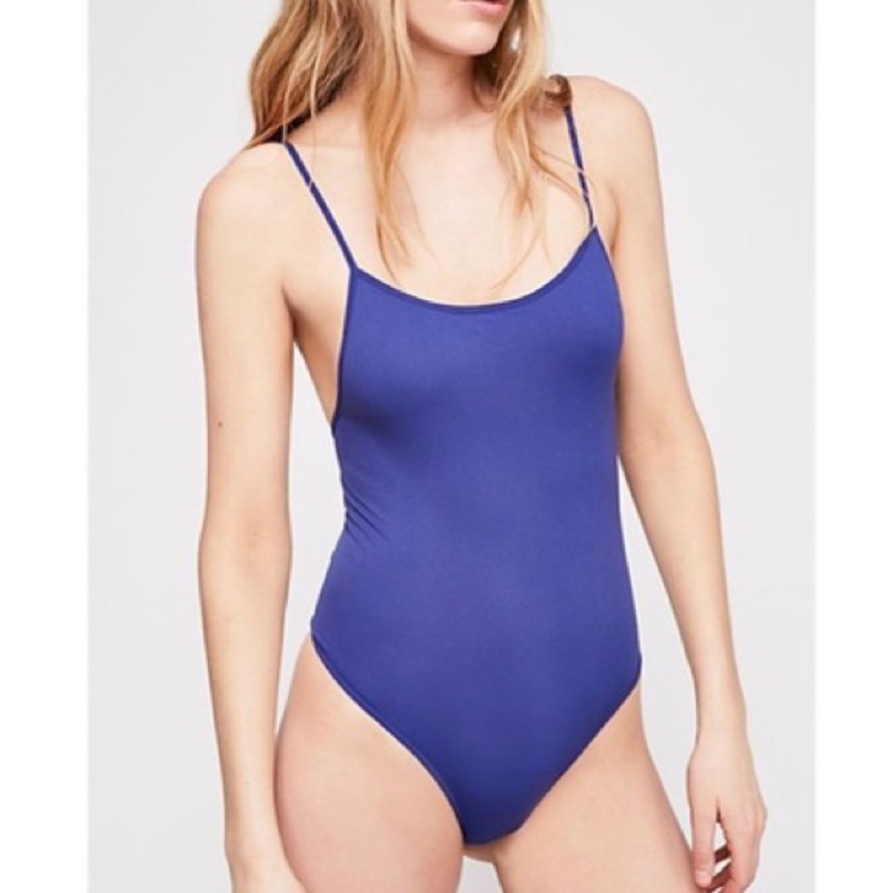Free People Intimately Royal Blue Bodysuit